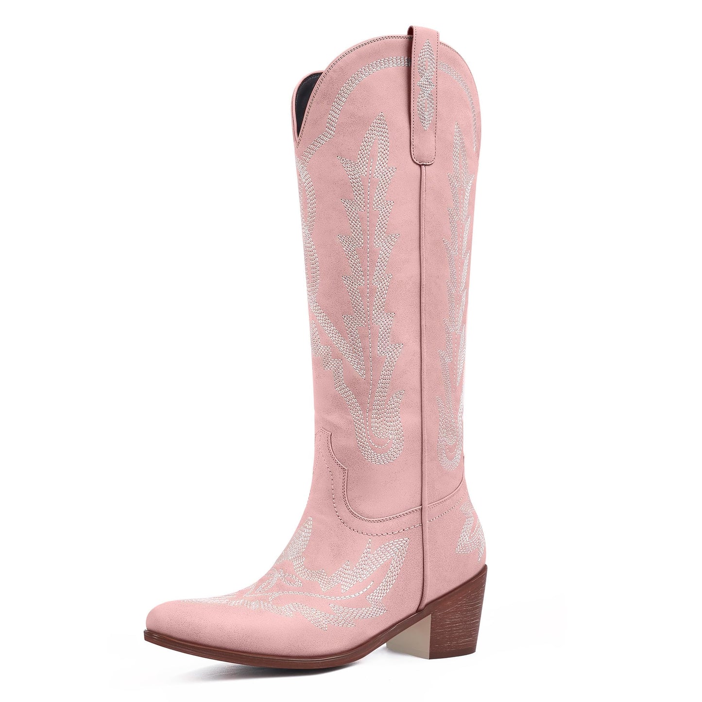 Denim Pink Cowgirl Boots