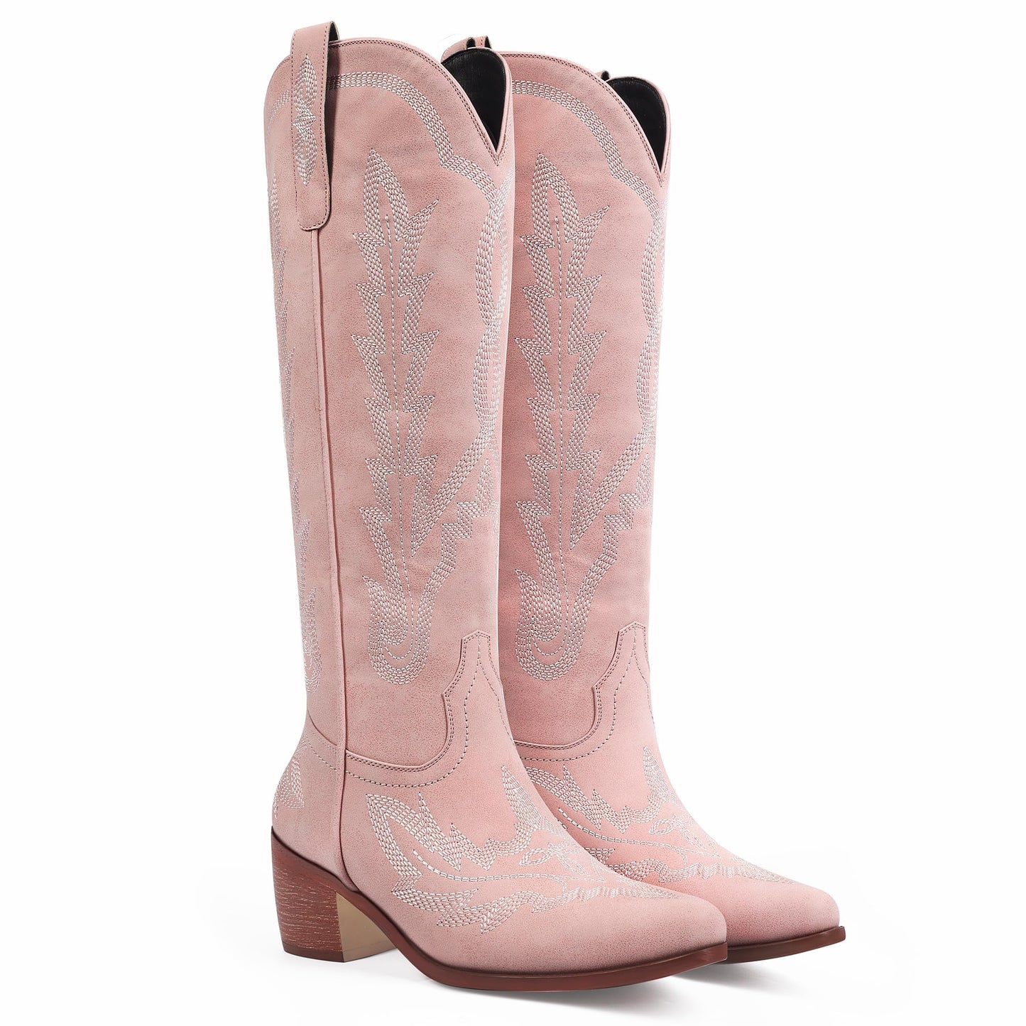 Denim Pink Cowgirl Boots