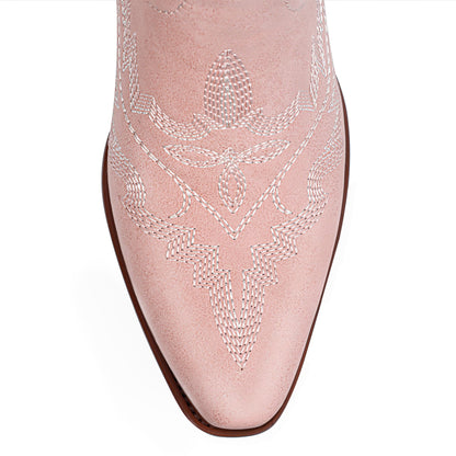 Denim Pink Cowgirl Boots