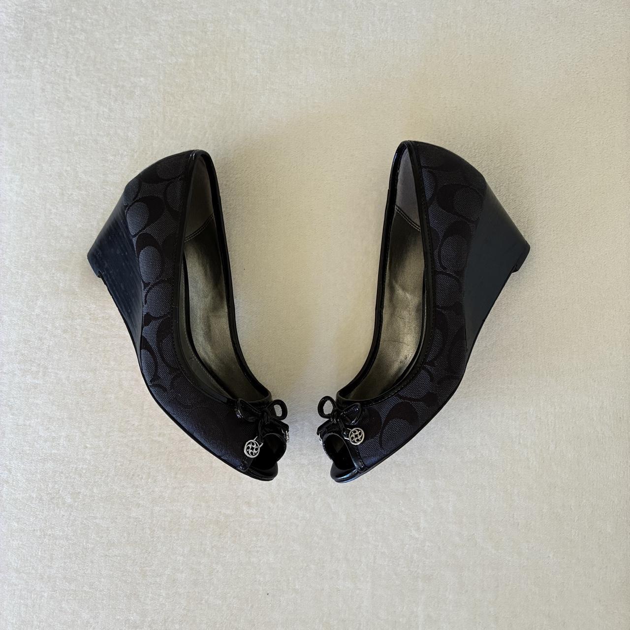 Black Monogram Heels