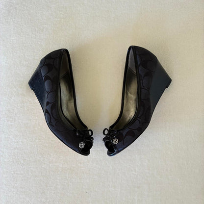 Black Monogram Heels