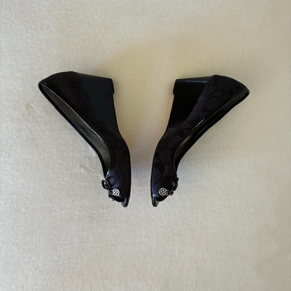 Black Monogram Heels